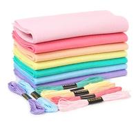 ZAIONE Paquete de Hojas de Fieltro Suave en Pastel, Hojas de Fieltro Arcoíris, 7 Rollos de 21x90cm para Manualidades de Vuelta al Cole