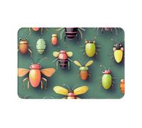 Zaixiansj Alfombra antideslizante de 24 pulgadas con estampado Atlas de insectos, alfombra de baño, suave y absorbente