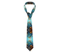 Zaixiansj Corbata para hombre, diseño clásico de nubes blancas sobre el mar, para negocios, bodas, eventos formales, Caballito de mar azul, Taille unique