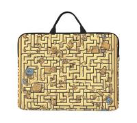 Zaixiansj Funda para portátil con estampado de albaricoque rojo de 14 pulgadas, asa portátil, viaje de negocios, bolsillo para accesorios para laptop, tableta, Laberinto del tesoro, Talla única