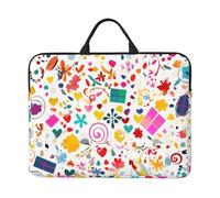 Zaixiansj Funda para portátil con estampado de albaricoque rojo de 14 pulgadas, asa portátil, viaje de negocios, bolsillo para accesorios para laptop, tableta, Fondo de feliz cumpleaños, Talla única