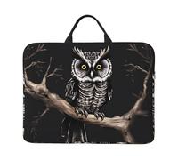 Zaixiansj Funda para portátil con estampado de araña roja de 14 pulgadas, asa portátil, viaje de negocios, bolsillo para accesorios para laptop, tableta, Late Night Owl, Talla única
