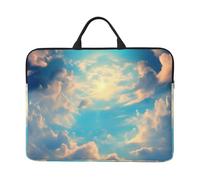 Zaixiansj Funda para portátil con estampado de cielo nublado de 14 pulgadas, asa portátil, viaje de negocios, bolsillo para accesorios para laptop, tableta