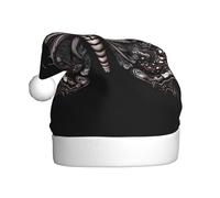 Zaixiansj Gorro de Navidad con estampado de mariposas científicas para adultos, sombrero de Papá Noel, accesorio para disfraz y fiesta de Navidad