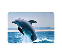 Zaixiansj Tapete antideslizante de 61 cm con estampado de delfines saltando y absorbente