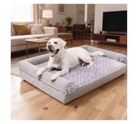 ZaiZaiSMao Cama Ortopedica para Perros Grandes Espuma De Caja De Huevos, Camas Perros Cojín Extraíble Y Lavable, Fondo Antideslizante, Camas para Perros,L（75 * 50 * 15cm）