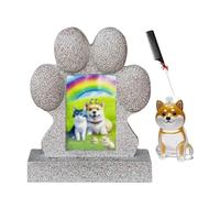 ZaiZaiSMao Lápidas para Mascotas con Recuerdo De Pelo De Perro, Marco Conmemorativo para Mascotas con Marco de Fotos, Recolección de Pelo para Recordar La Muerte De Un Perro
