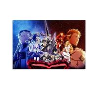 ZAJSGPUR Póster decorativo de anime Black Clover Asta Yuno en lienzo para decoración de pared, decoración moderna de dormitorio familiar, póster de 30 x 45 cm, estilo sin marco