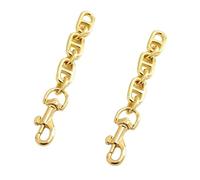 ZAJYZZF 2 Piezas de Bolso de Mano con Cadena de extensión, Bolso Cruzado, Correa de Hombro de Metal, Bolso de Mano con Cadena de Repuesto, con Accesorios de Cadena DIY(K Gold_2 Pieces-Total 12cm)
