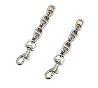 ZAJYZZF 2 Piezas de Bolso de Mano con Cadena de extensión, Bolso Cruzado, Correa de Hombro de Metal, Bolso de Mano con Cadena de Repuesto, con Accesorios de Cadena DIY(Silvery_2 Pieces-Total 12cm)