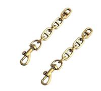 ZAJYZZF 2 Piezas de Bolso de Mano con Cadena de extensión, Bolso Cruzado, Correa de Hombro de Metal, Bolso de Mano con Cadena de Repuesto, con Accesorios de Cadena DIY(Dull Gold_2 Pieces-Total 12cm)