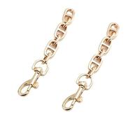 ZAJYZZF 2 Piezas de Bolso de Mano con Cadena de extensión, Bolso Cruzado, Correa de Hombro de Metal, Bolso de Mano con Cadena de Repuesto, con Accesorios de Cadena DIY(Gold_2 Pieces-Total 12cm)