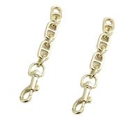 ZAJYZZF 2 Piezas de Bolso de Mano con Cadena de extensión, Bolso Cruzado, Correa de Hombro de Metal, Bolso de Mano con Cadena de Repuesto, con Accesorios de Cadena DIY(Light Gold_2 Pieces-Total 12cm)