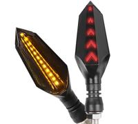 ZAJYZZF Intermitentes for Motocicleta compatibles con FZ8, FZ6N, FZ6S, FZ6R, FZ1N, FZ1, XJ6, XJR1300, TDM 900 y 850(1 Pair Red-Yellow)