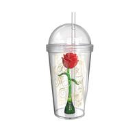 Zak Designs Beauty and The Beast Kid's Tumbler 1 Count (Pack of 1) Red Green