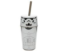 Zak Designs - Vaso icónico aislado con tapa de rosca y pajilla con gráficos de Storm Trooper de Star Wars, construcción de doble pared, plástico sin BPA, 13 onzas