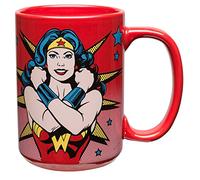 Zak Designs WWNK-1591 Wonder Woman Comics Taza de cerámica, multicolor