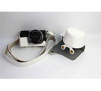 Zakao A6100 - Funda para cámara Sony Alpha A6100 (poliuretano, apertura inferior, con correa para el hombro, color blanco)