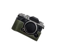 Zakao Funda de piel sintética con apertura media inferior para cámara con correa de mano, funda protectora para Fujifilm Fuji X-T5 XT5, Green, Estuche de belleza
