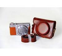 Zakao - Funda de piel sintética para cámara Canon PowerShot G9 X G9X (con correa para el hombro)