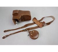 Zakao - Funda de piel sintética para cámara Sony ILCE9 A9 24-70 mm con correa para el hombro y mini bolsa