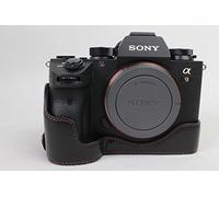 Zakao - Funda de Piel sintética para Sony ILCE9 a9 (Abertura en la Mitad Inferior, con Correa de Mano)