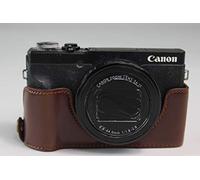 Zakao Funda G5 X Mark II, funda de piel sintética para cámara Canon PowerShot G5 X Mark II (café)