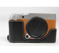 Zakao - Funda para cámara de fotos X-A7, de piel auténtica auténtica con apertura inferior, funda para cámara con correa de mano, funda protectora para Fujifilm Fuji X-A7 XA7 (negro)