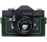 Zakao - Funda para cámara de película Alpa 11Si, hecha a mano, piel auténtica, media cámara, funda para cámara Alpa 11Si 10s 10e 10d 9d con correa de mano, Green, Estuche de belleza