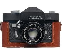 Zakao - Funda para cámara de película Alpa 11Si, hecha a mano, piel auténtica, media cámara, funda para cámara Alpa 11Si 10s 10e 10d 9d con correa de mano, Brown, Estuche de belleza