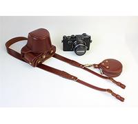 Zakao - Funda para cámara Olympus PEN-F, con correa y mini bolsa (marrón)