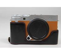 Zakao - Funda para cámara X-A7 (piel sintética, apertura en la parte inferior, con correa de mano, funda protectora para Fujifilm Fuji X-A7 XA7, Black, Estilo vintage