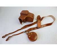 Zakao - Funda para cámara X-E3 de piel sintética con apertura inferior y funda protectora para cámara Fujifilm Fuji X-E3 XE3 de 23 mm con correa para el hombro y mini bolsa (marrón)