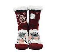 ZAKASA Calcetines Antideslizante Calentitos Mujer, Zapatillas Calcetines Invierno, Calcetines abrigados de Navidad, Calcetín Mujer Grueso Lana Térmicos