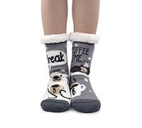 ZAKASA Calcetines Antideslizante Calentitos Mujer, Zapatillas Calcetines Invierno, Calcetines abrigados de Navidad, Calcetín Mujer Grueso Lana Térmicos