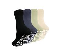 ZAKASA Calcetines Antideslizantes Hombre Deportivos: Calcetines Deporte Hombre Calcetin Algodón Transpirable Talla 43-46 Caqui-4 Pares