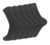 ZAKASA Calcetines Bambú Hombre Negro: Transpirables Calcetines Fibra de Bambu Clásicos Cómodos Suaves Antisudor Antiolor 39-42 Carbón - 6 Pares