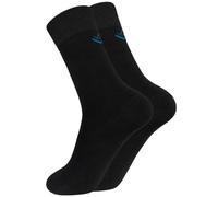 ZAKASA Calcetines Bambú Hombre Negro: Transpirables Calcetines Fibra de Bambu Clásicos Cómodos Suaves Antisudor Antiolor 39-42 Oscuro - 1 Par