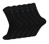 ZAKASA Calcetines Bambú Hombre Negro: Transpirables Calcetines Fibra de Bambu Clásicos Cómodos Suaves Antisudor Antiolor 43-46 Oscuro - 6 Pares