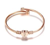 ZakiaHo 12, 13, 16, 18, 21, 30, 40, 50, 60, 70, regalos de cumpleaños para mujeres, joyería ajustable delicada con corazón de amor, chapado en oro rosa, Acero inoxidable, No es una piedra preciosa
