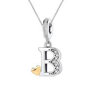 ZakiaHo Collares chapados en oro con inicial de corazón A-Z con letra del alfabeto, joyería de cumpleaños brillante, regalos para mujer, delicados collares con colgante de corazón ajustable, Acero