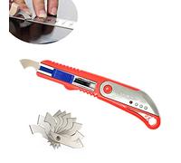 Zaky Cortador de chapa de plexiglás, 1 pieza de lámina de plexiglás, cuchillo de plástico y 10 cuchillas Set en total 11 piezas (rojo)