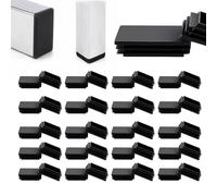 Zaky Tapones de láminas para tubos rectangulares, 50 x 10 mm, tapones de tubos para cubrir tubos de acero, tubos de acero inoxidable, perfil de aluminio, tapones cuadrados, 20 unidades
