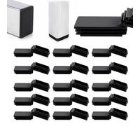 Zaky Tapones de láminas para tubos rectangulares, 60 x 15 mm, tapones de tubos para cubrir tubos de acero, tubos de acero inoxidable, perfil de aluminio, tapones cuadrados, color negro, 20 unidades