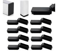 Zaky Tapones de láminas para tubos rectangulares, 80 x 25 mm, tapones de tubos para cubrir tubos de acero, tubos de acero inoxidable, perfil de aluminio, tapones cuadrados, color negro, 20 unidades