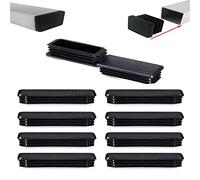 Zaky Tapones rectangulares de plástico, 80 x 20 mm, para tubos rectangulares, insertos de deslizamiento, 20 unidades