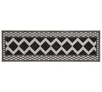 Zala Living Alfombra de Cocina Lavable Mirror (60 x 180 cm, 100% Poliamida, Antideslizante, Apta para Suelo Radiante), Color Gris y Negro