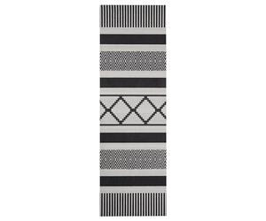 Zala Living Cook & Clean - Alfombra de Pasillo Antideslizante, Tejido Plano, de Pelo Corto, Lavable, para Cocina, Pasillo, Cocina, salón, Negro, 45 x 140 cm