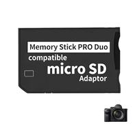 ZALAOR Adaptador de memoria para PSP 1000/2000/3000 - Micro SD a PRO Duo MagicGate Card Converter - Adaptador TF a MS para Sony Handycam y PlayStation Portable (negro)