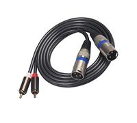 zalati 5 mm RCA Audio Adapter, 1.5 m RCA Male to XLR Male Audio Adapter Cable, Double Row PVC Cable, Audio Adapter Converter for Microphone Mixer, Headphone Amplifier